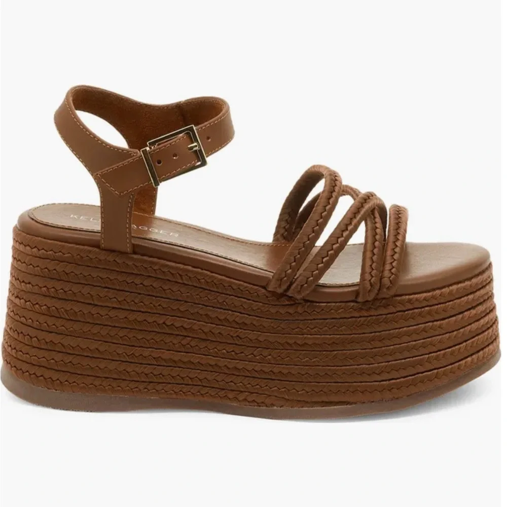 Kelsi Dagger NIB Mend Platform Sandal in Peanut - Picture 11 of 11